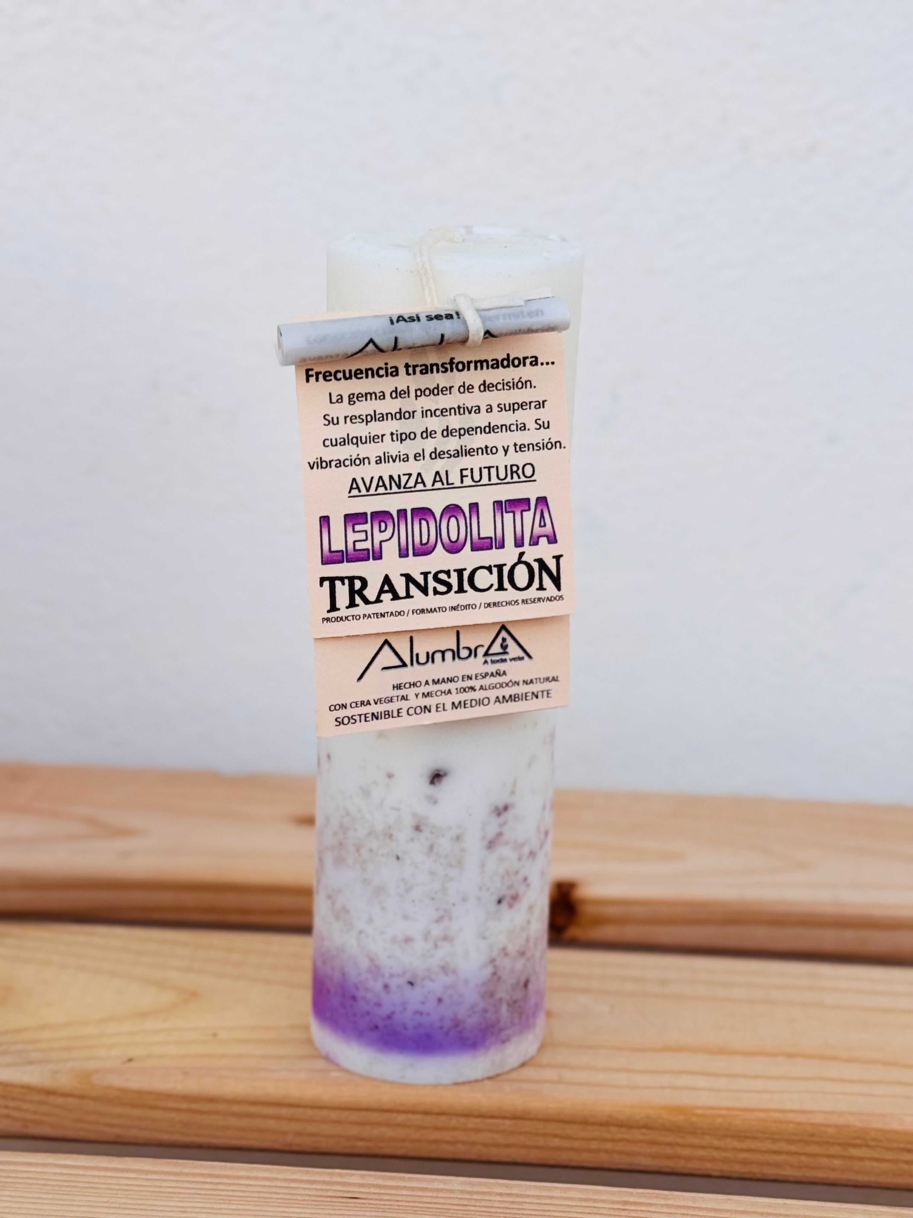 VELÓN ARTESANAL | LEPIDOLITA | TRANSICIÓN