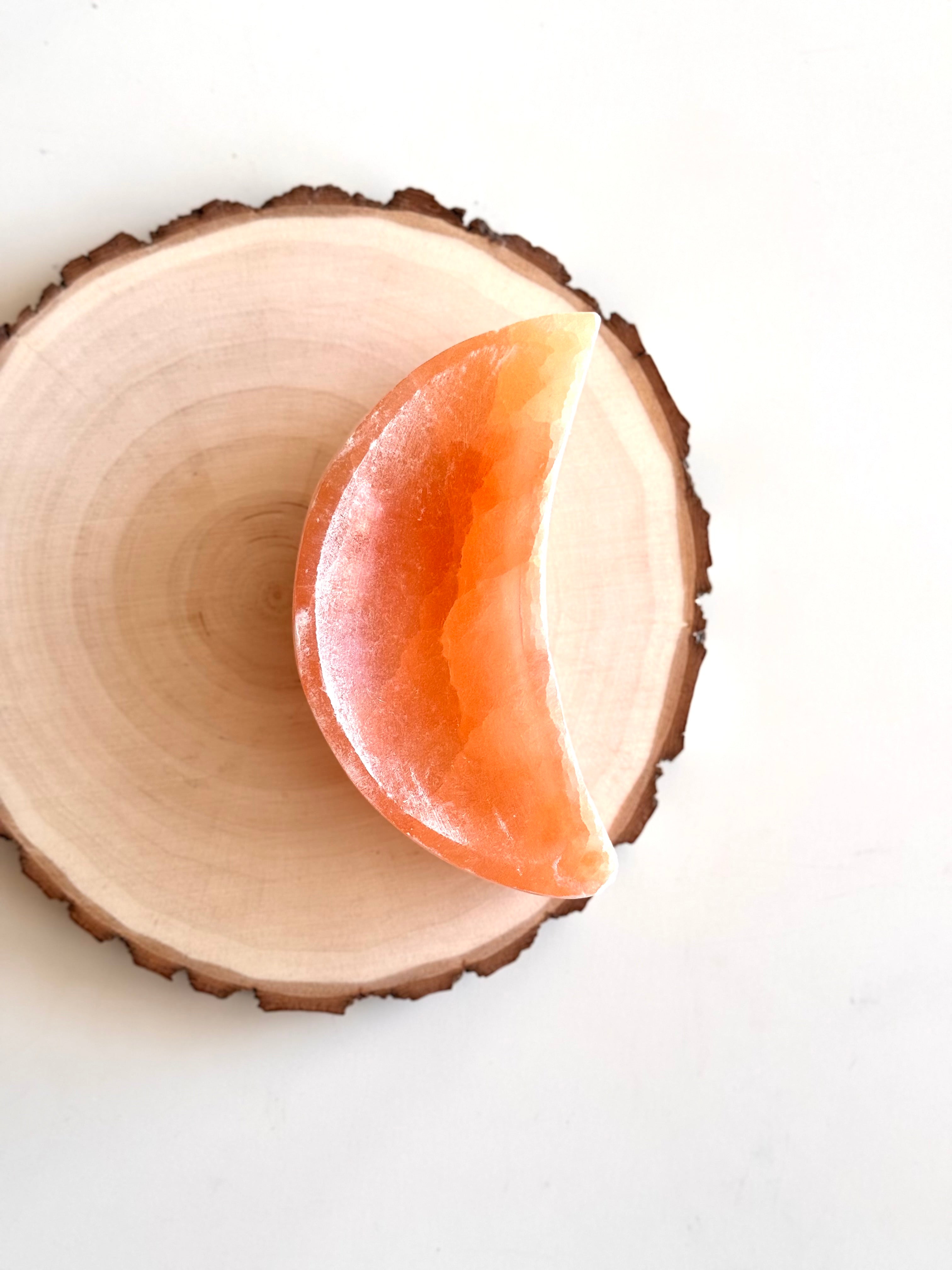 CUENCO LUNA DE SELENITA NARANJA | LIMPIEZA Y RECARGA MINERALES