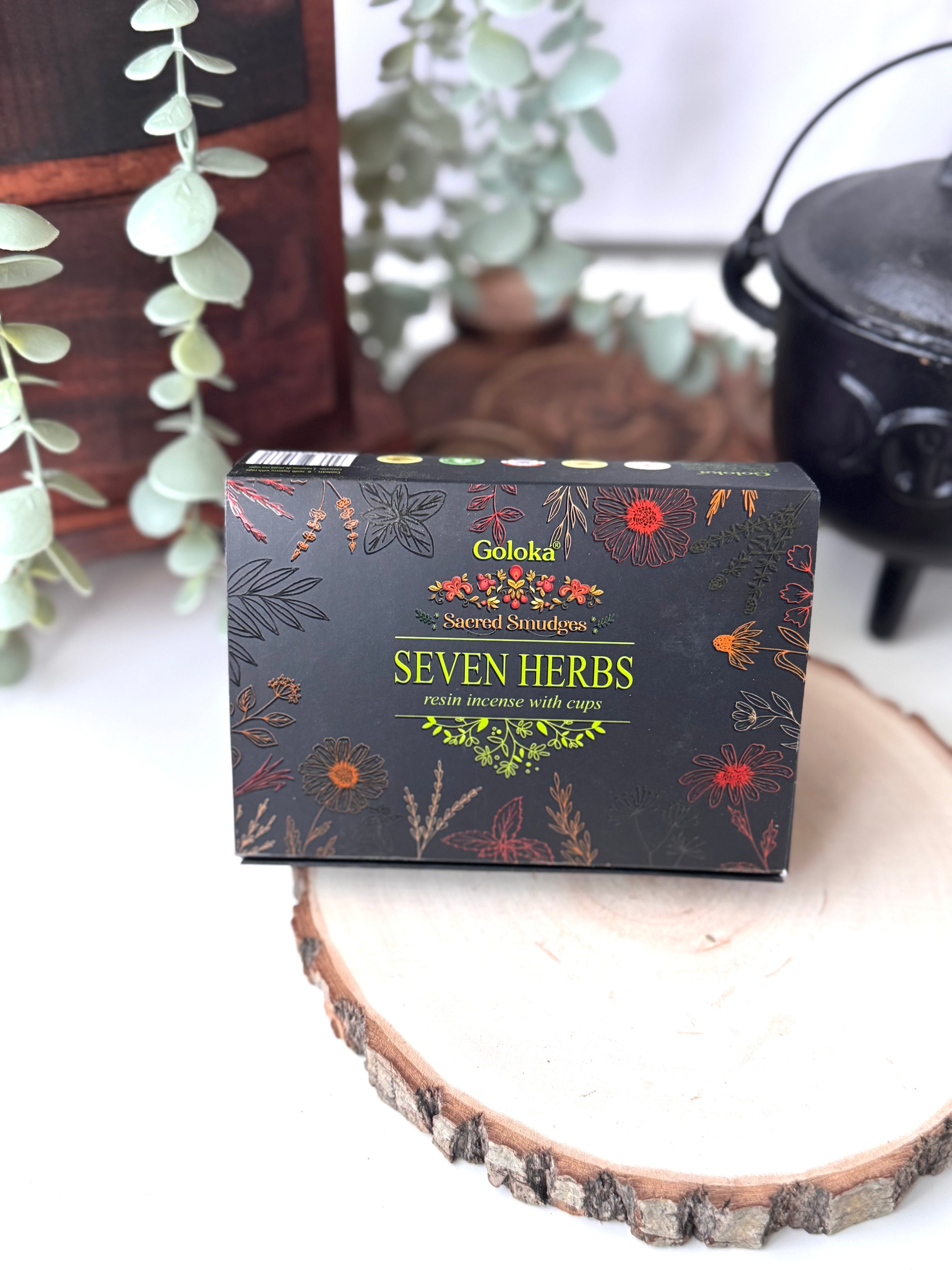 CAJA 6 COPAS CARBÓN CON RESINA | 7 HIERBAS