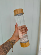 BOTELLA CRISTAL BAMBÚ + 1 BOLSA DE CHIPS 100g A ELEGIR