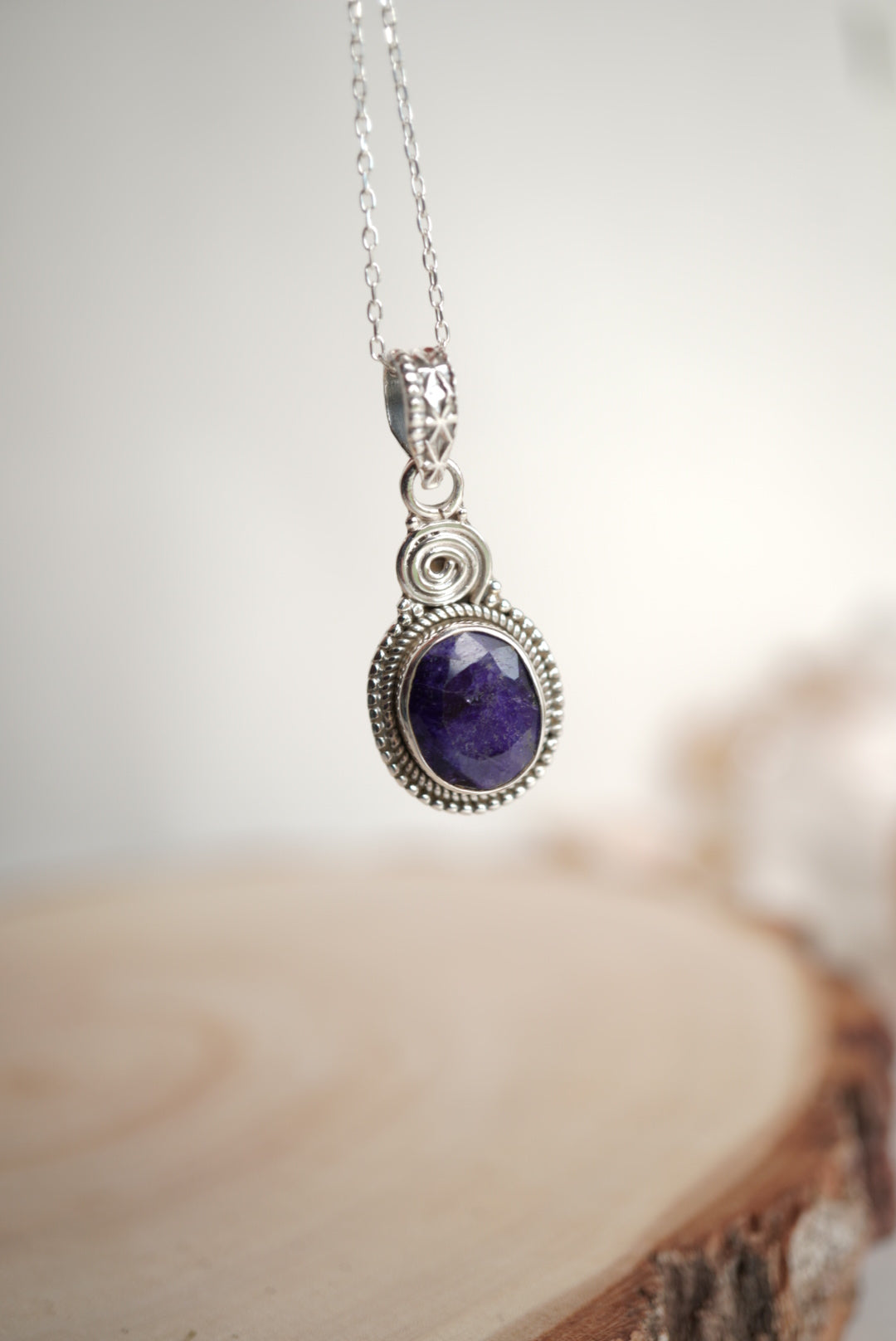 COLGANTE ZAFIRO PLATA