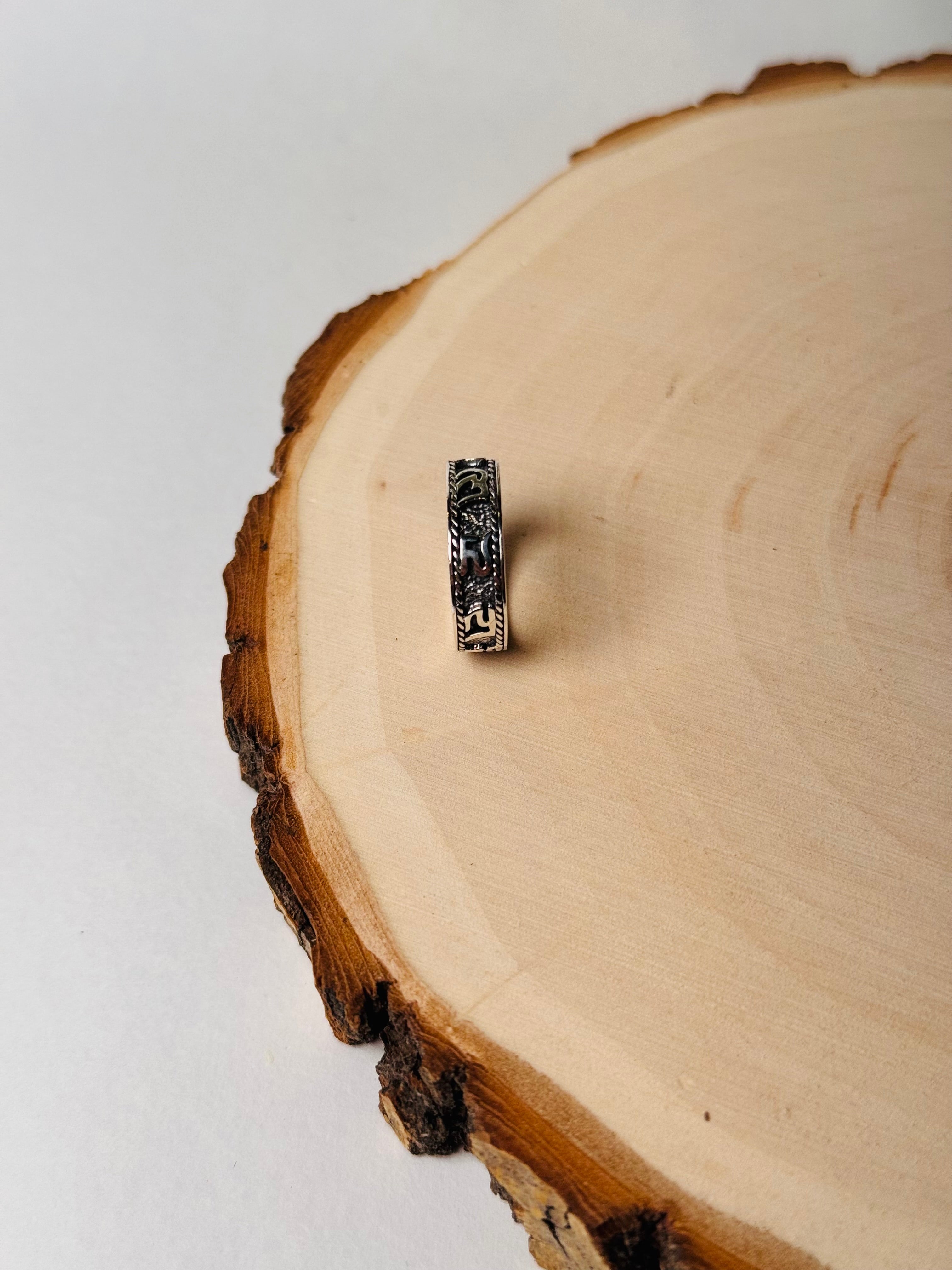 ANILLO DE PLATA MANTRA | OM MANI PADME HUM