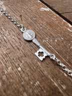 PULSERA DE PLATA LLAVE DE SAN BENITO | ABRECAMINOS | PROTECCIÓN