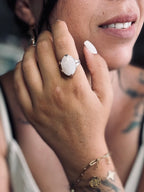 ANILLO AJUSTABLE PLATA DE LEY | CUARZO ROSA