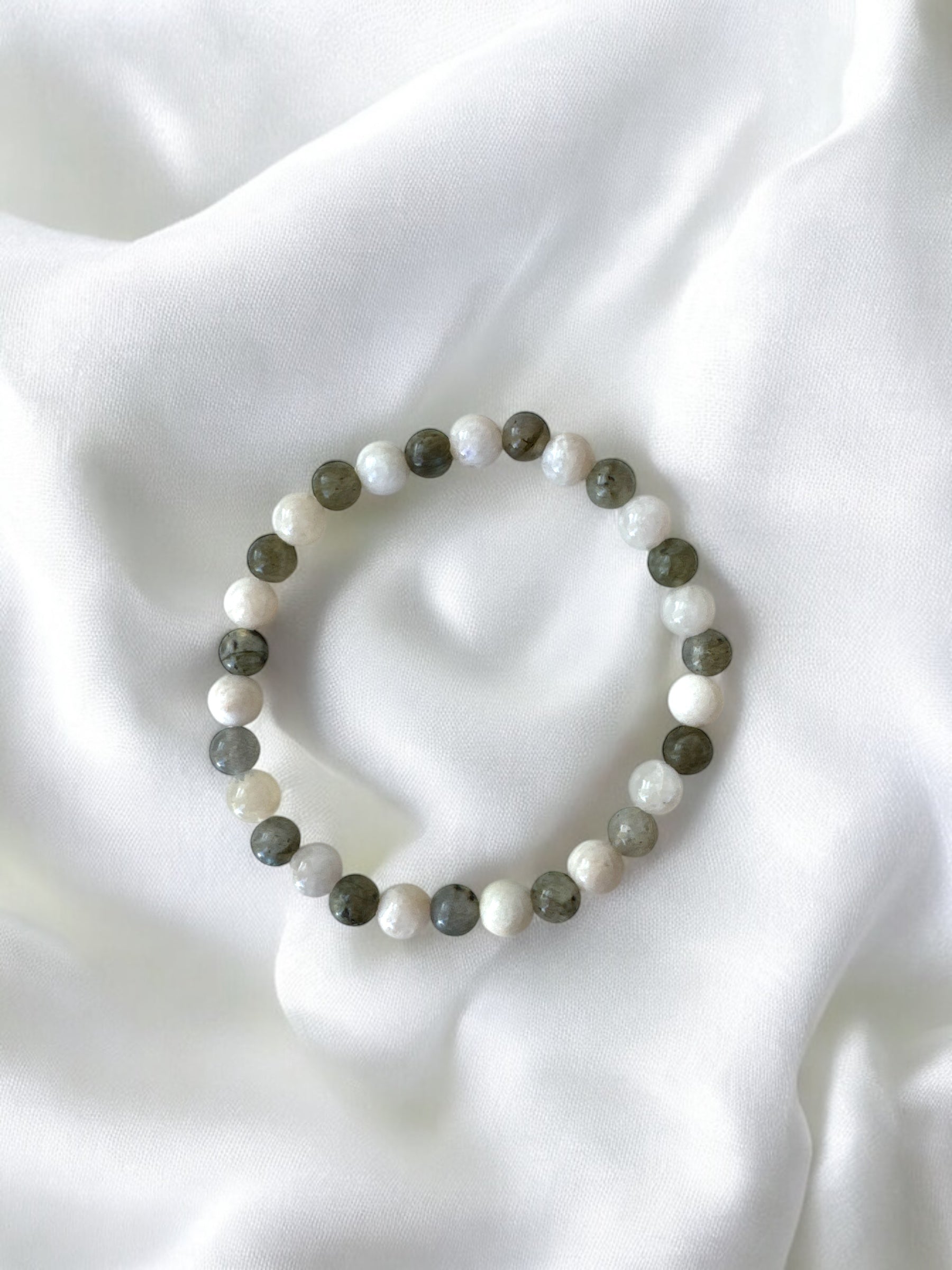 PULSERA COMBINADA PIEDRA LUNA Y LABRADORITA | ILUMINACIÓN MÁGICA