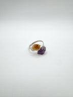 ANILLO CITRINO Y AMATISTA AJUSTABLE