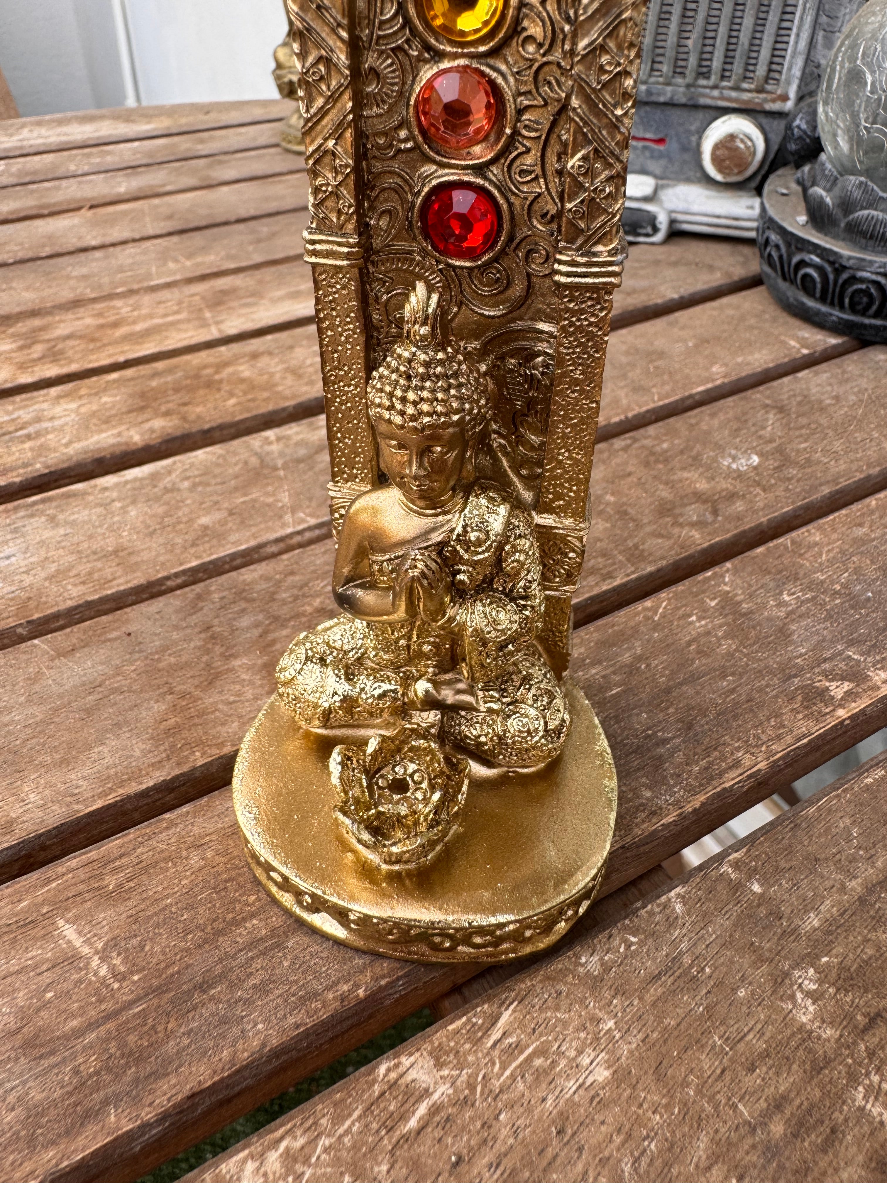 PORTA INCIENSO 7 CHAKRAS DORADO