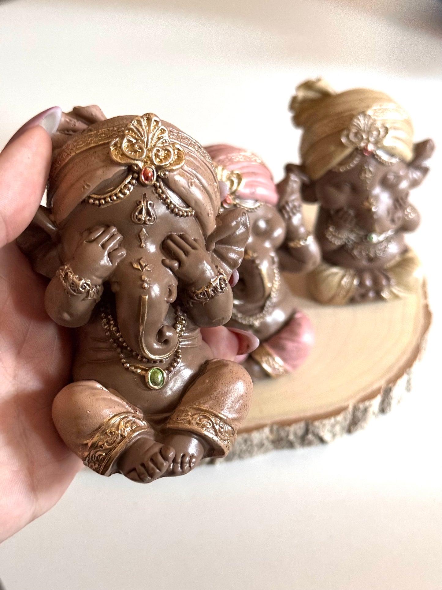 PACK TRÍO GANESHAS VER OÍR CALLAR | CHOCOLATE