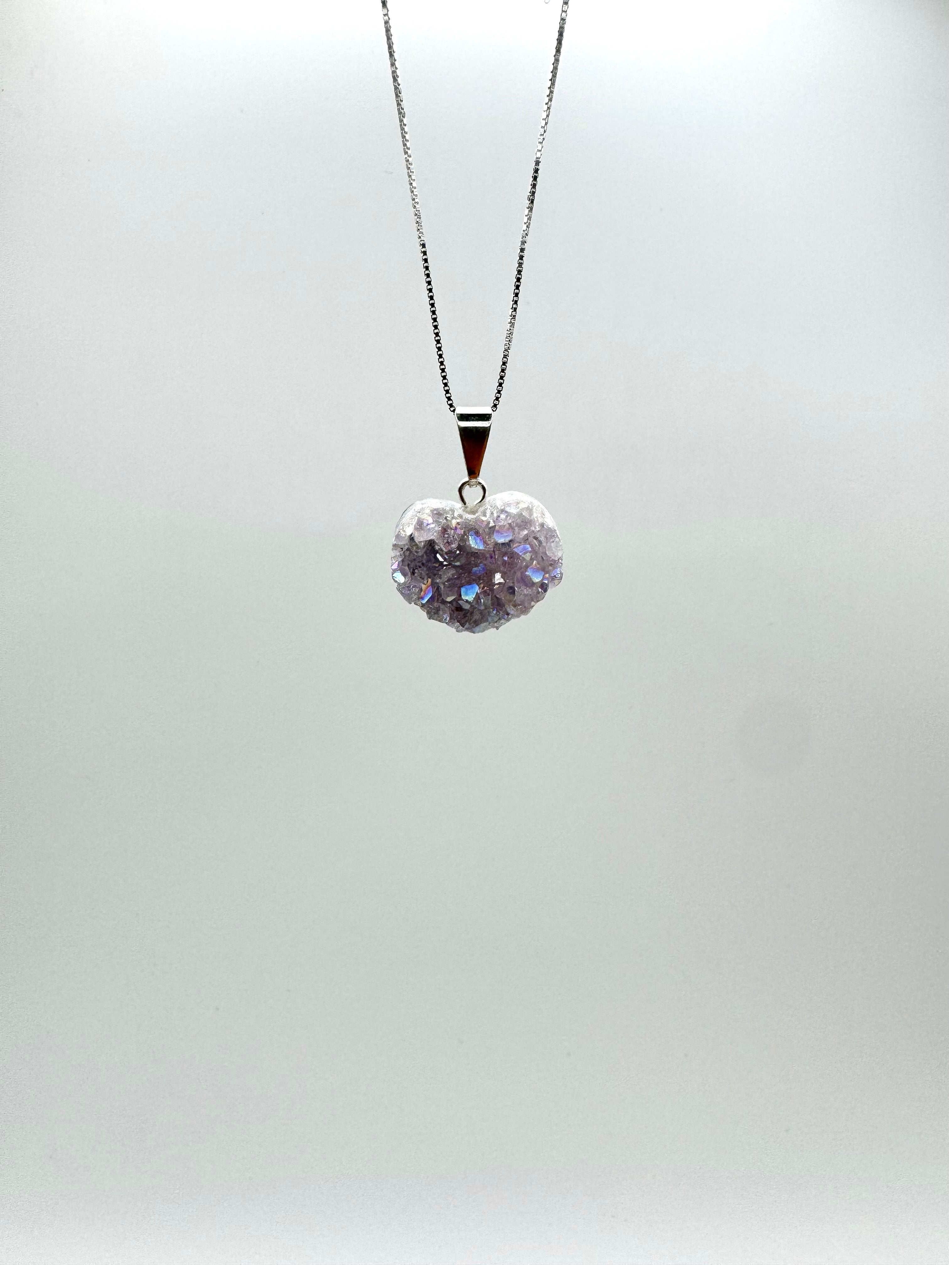 COLGANTE CORAZÓN DRUSA AQUA AURA | ENERGÍA ESPIRITUAL ELEVADA