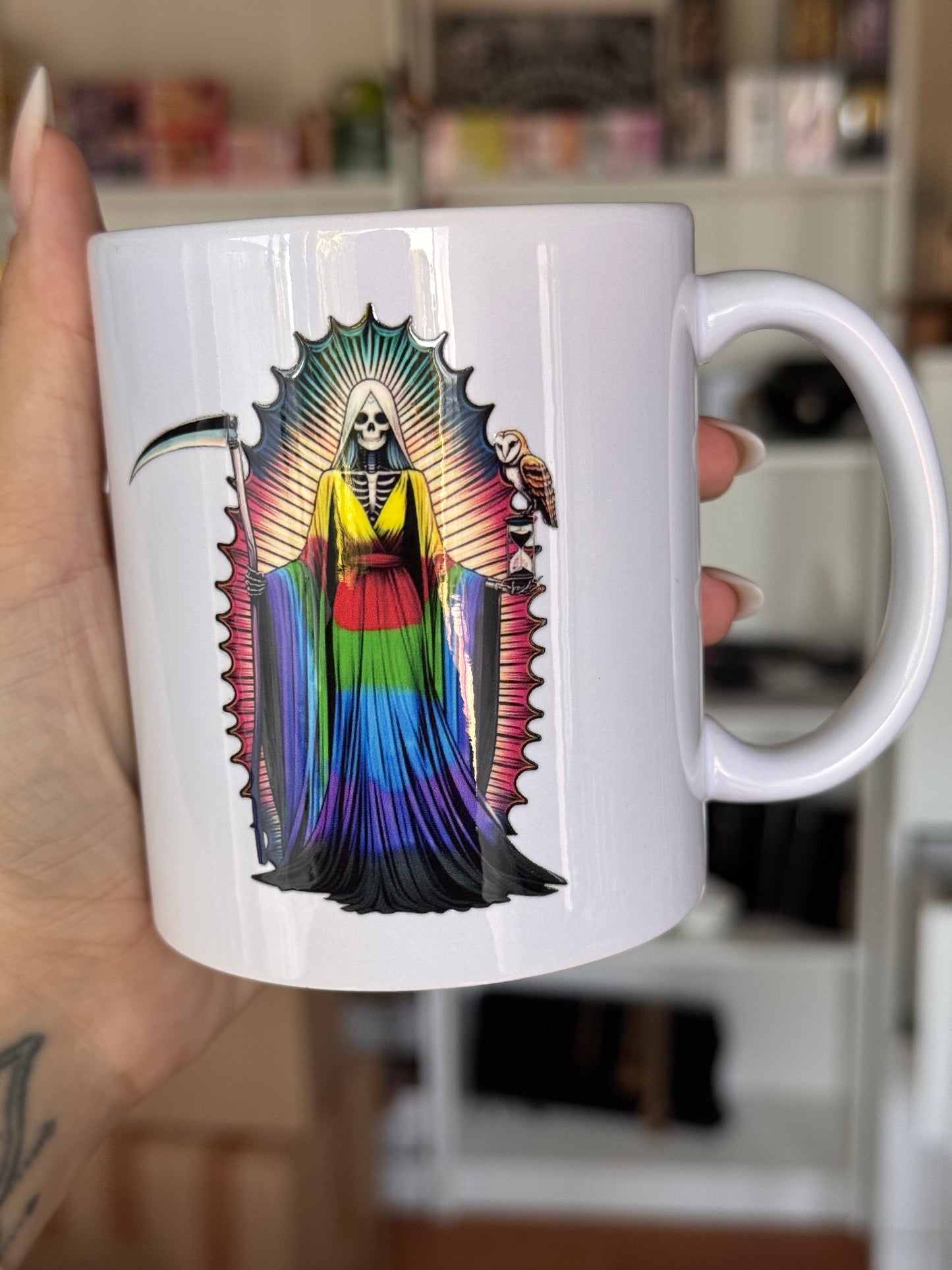 Taza de la Santa Muerte colores