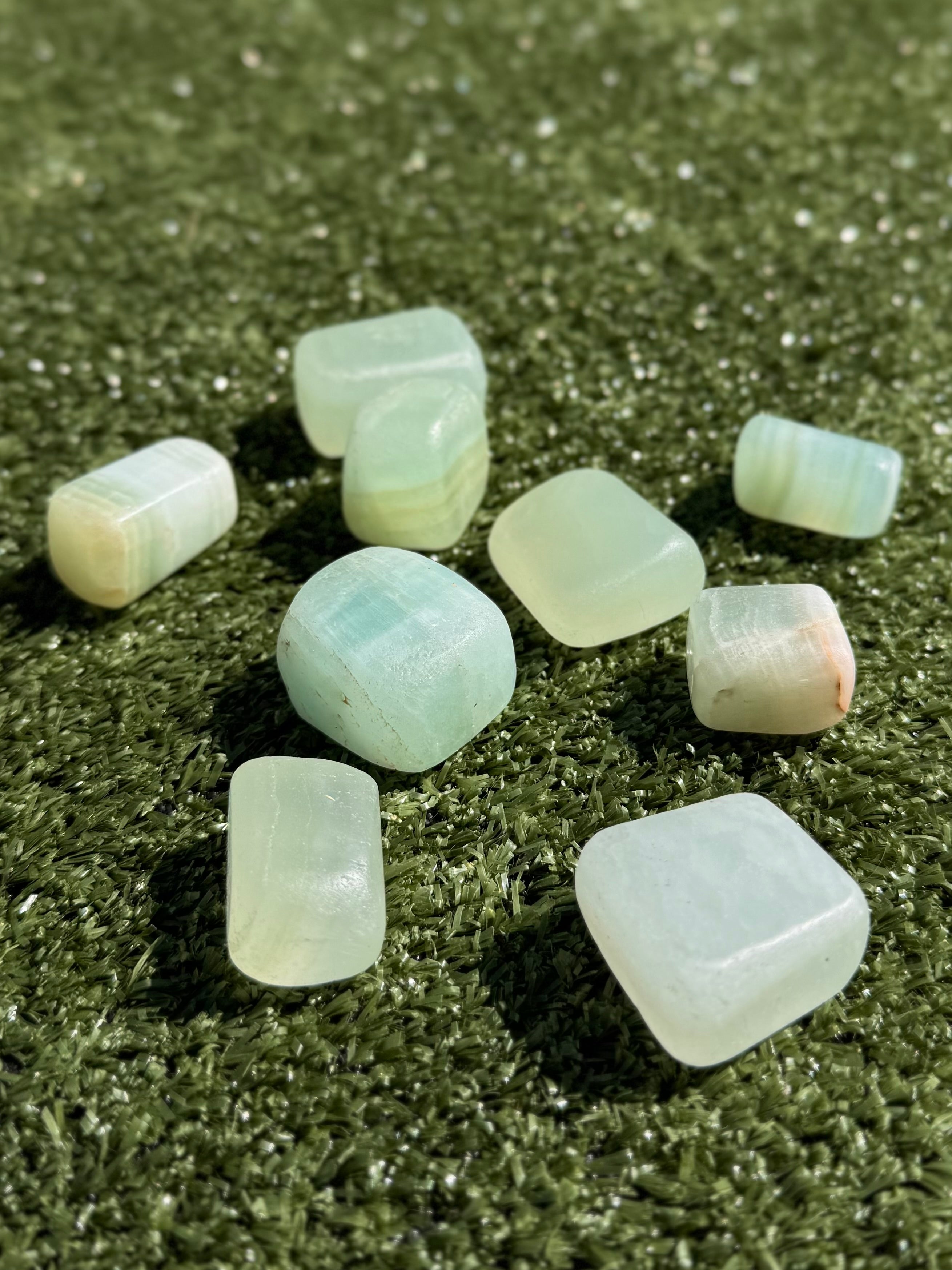 RODADO CALCITA PISTACHO | ENERGIA POSITIVA | AUTOESTIMA