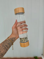 BOTELLA CRISTAL BAMBÚ + 1 BOLSA DE CHIPS 100g A ELEGIR