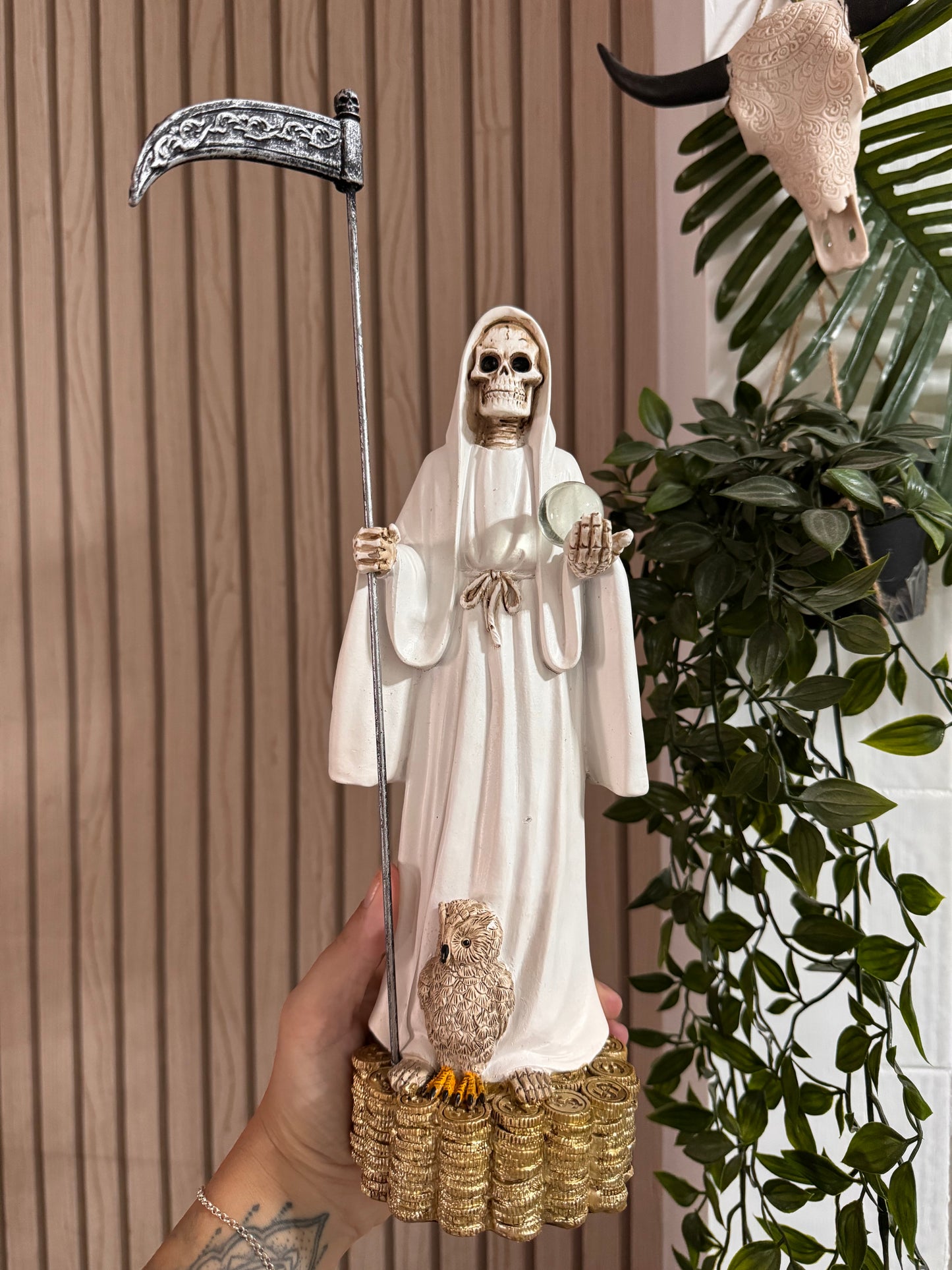 Figura Santa Muerte blanca 30cm