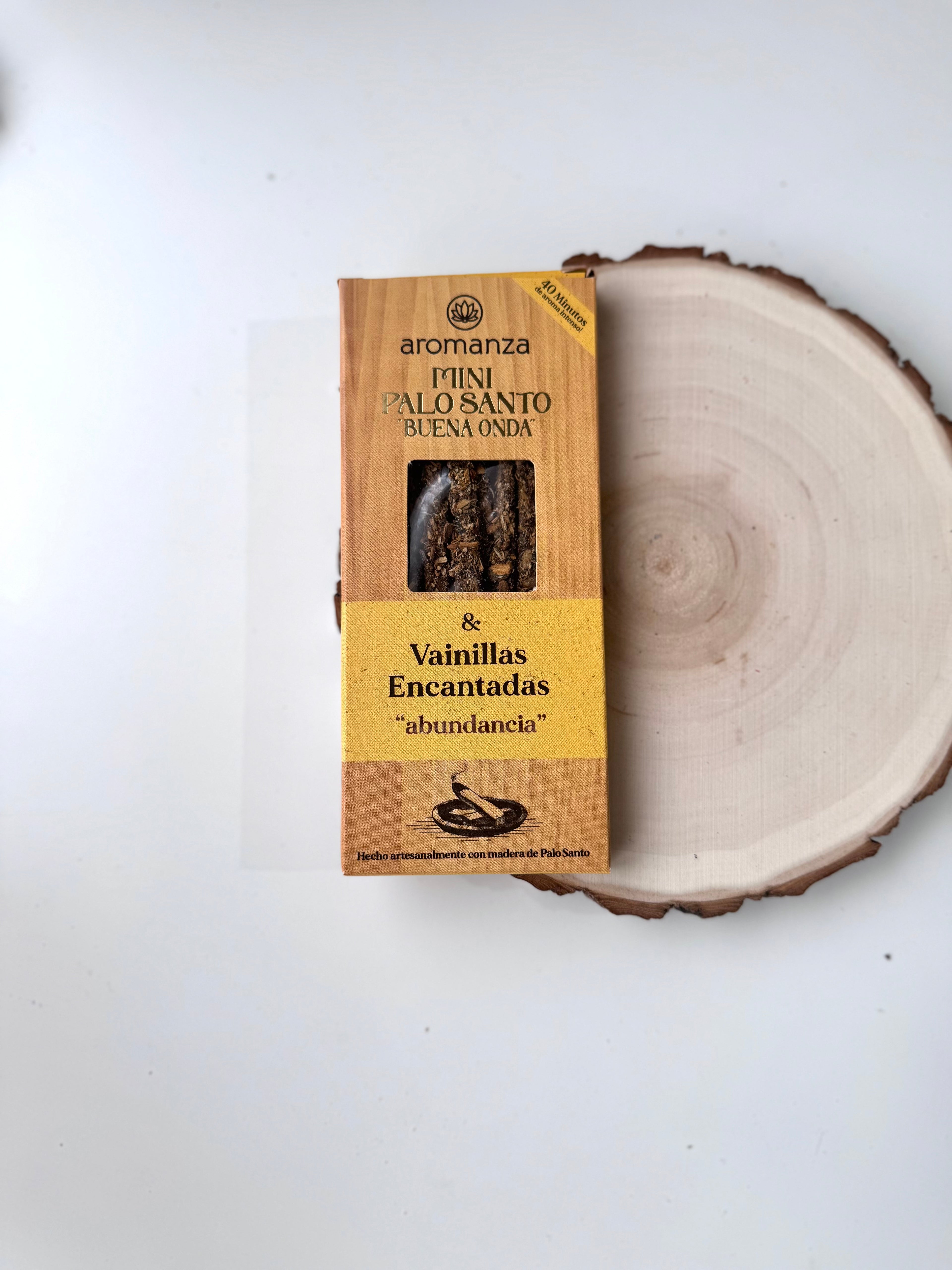 MINI PALO SANTO VARILLAS BUENA ONDA | VAINILLA ENCANTADA | ABUNDANCIA