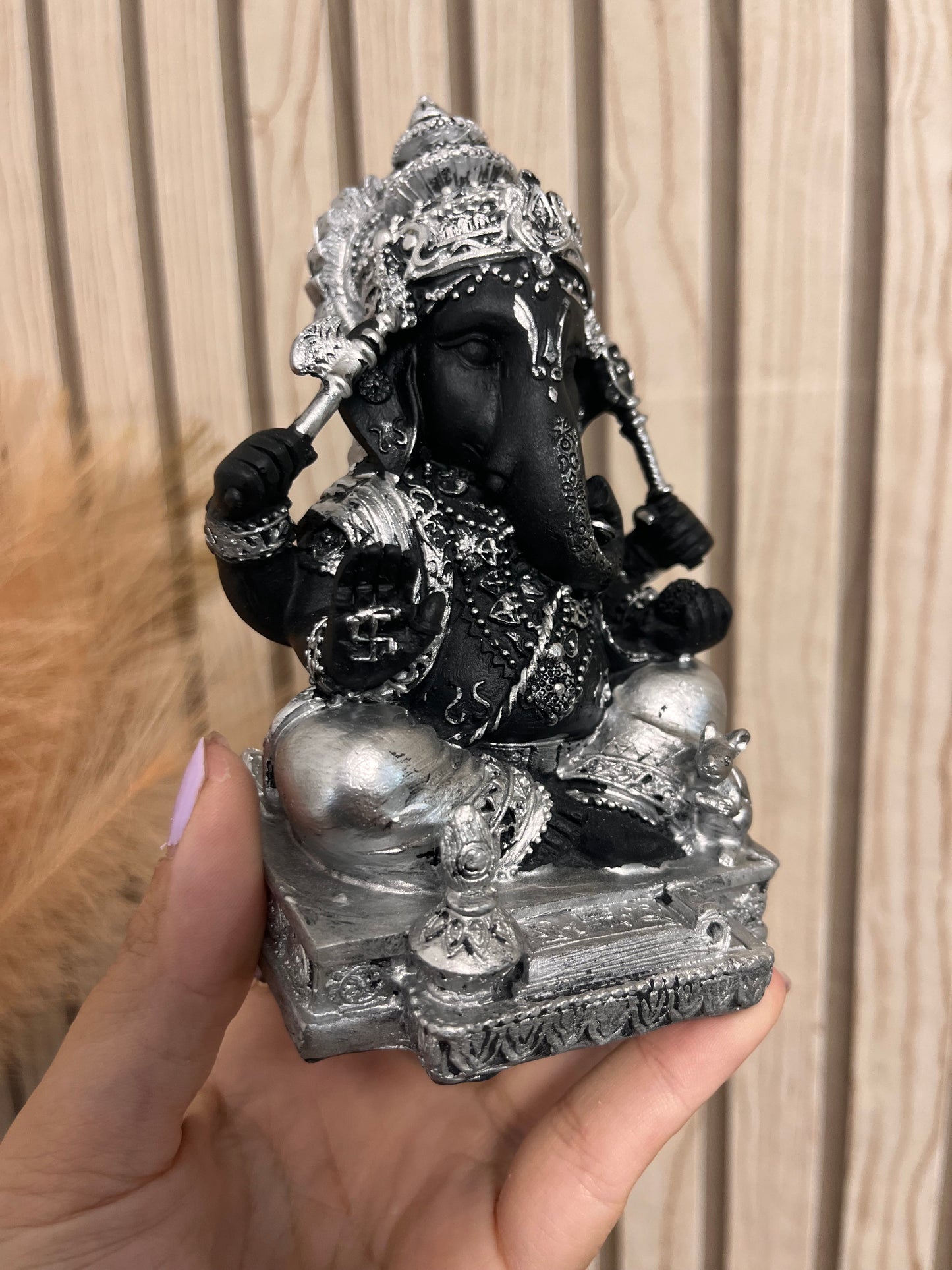 Ganesha negro/plata pequeña