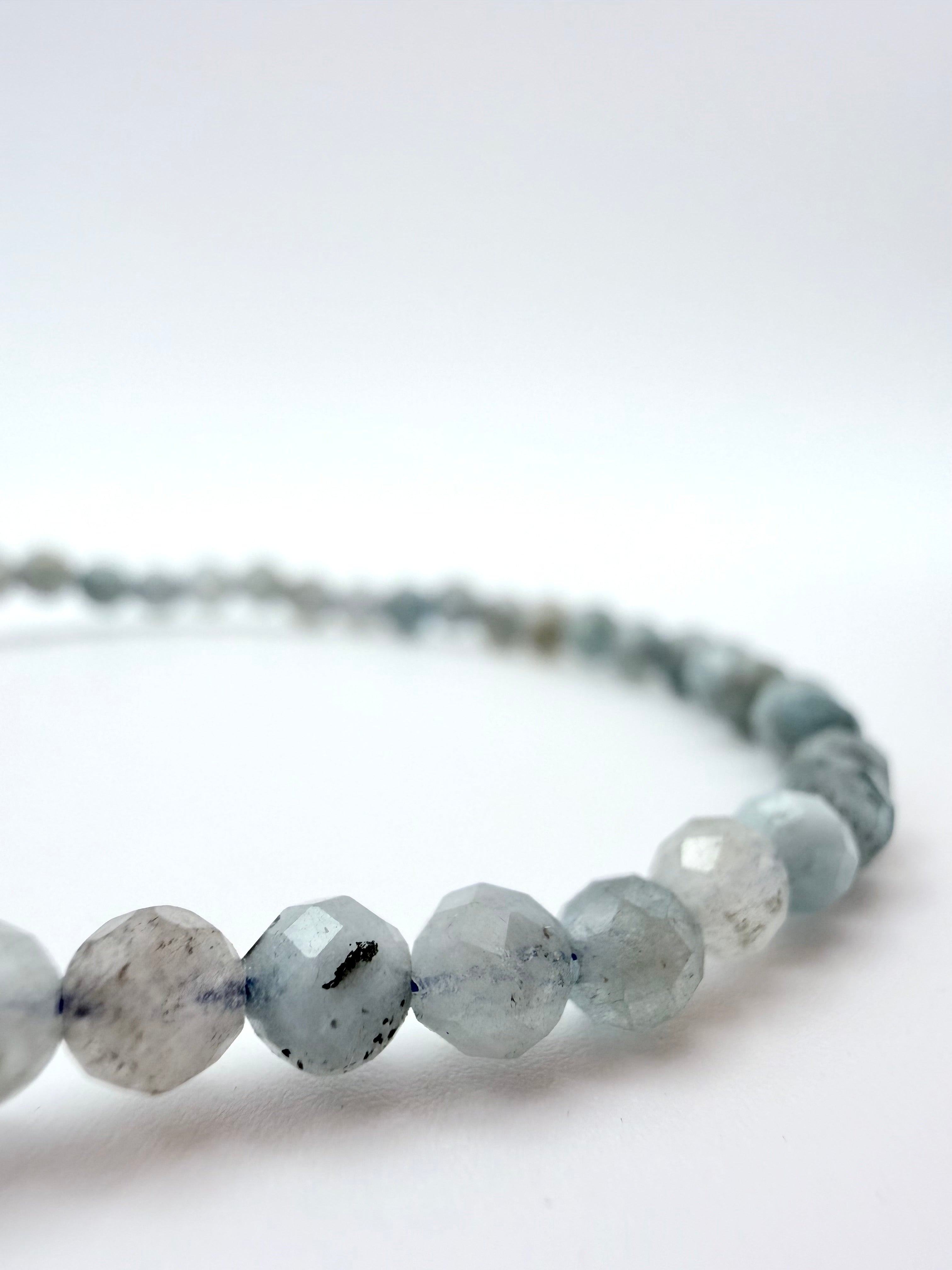 PULSERA AGUAMARINA FACETADA