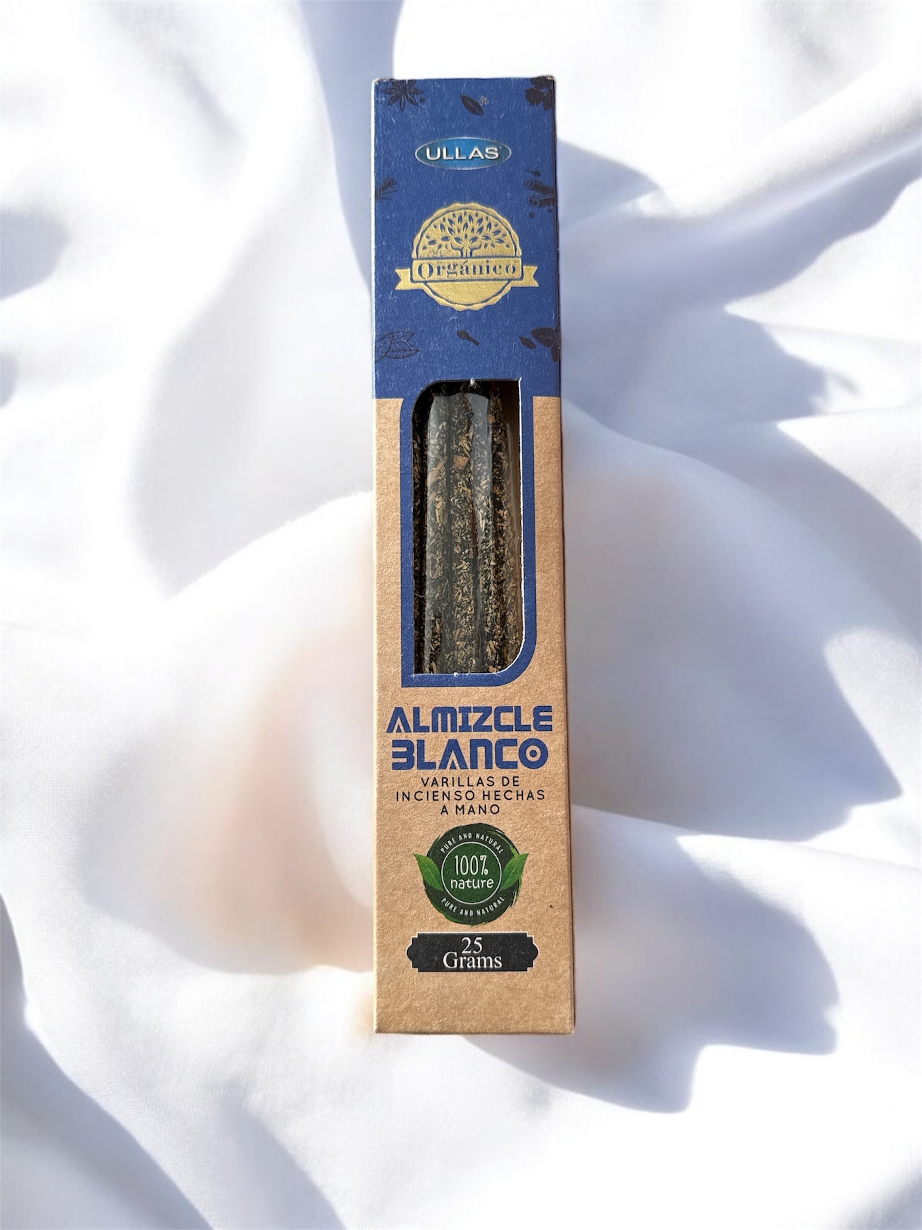 INCIENSO VARILLA ORGÁNICO ULLAS  | ALMIZCLE BLANCO