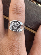 ANILLO SAN JUDAS AJUSTABLE PLATA