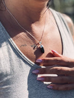 COLGANTE BARRA TURMALINA PLATA