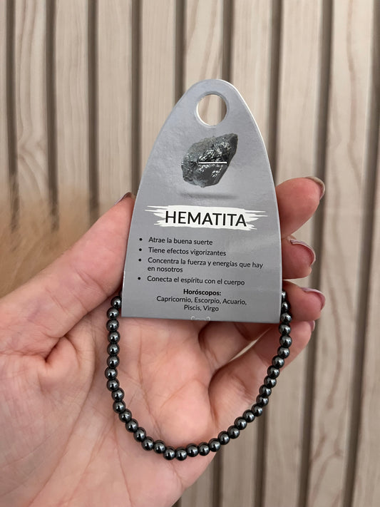 Pulsera Hematita 4mm