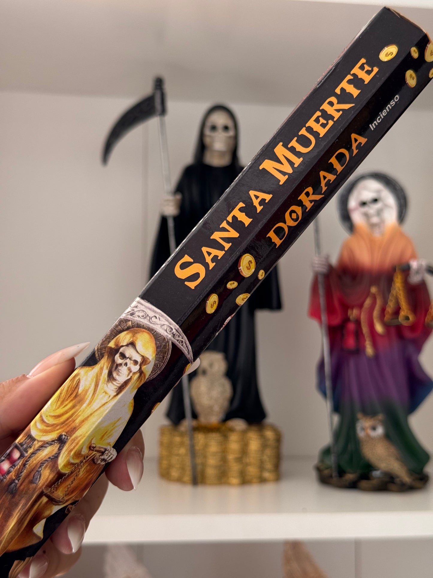 Incienso Santa Muerte dorada