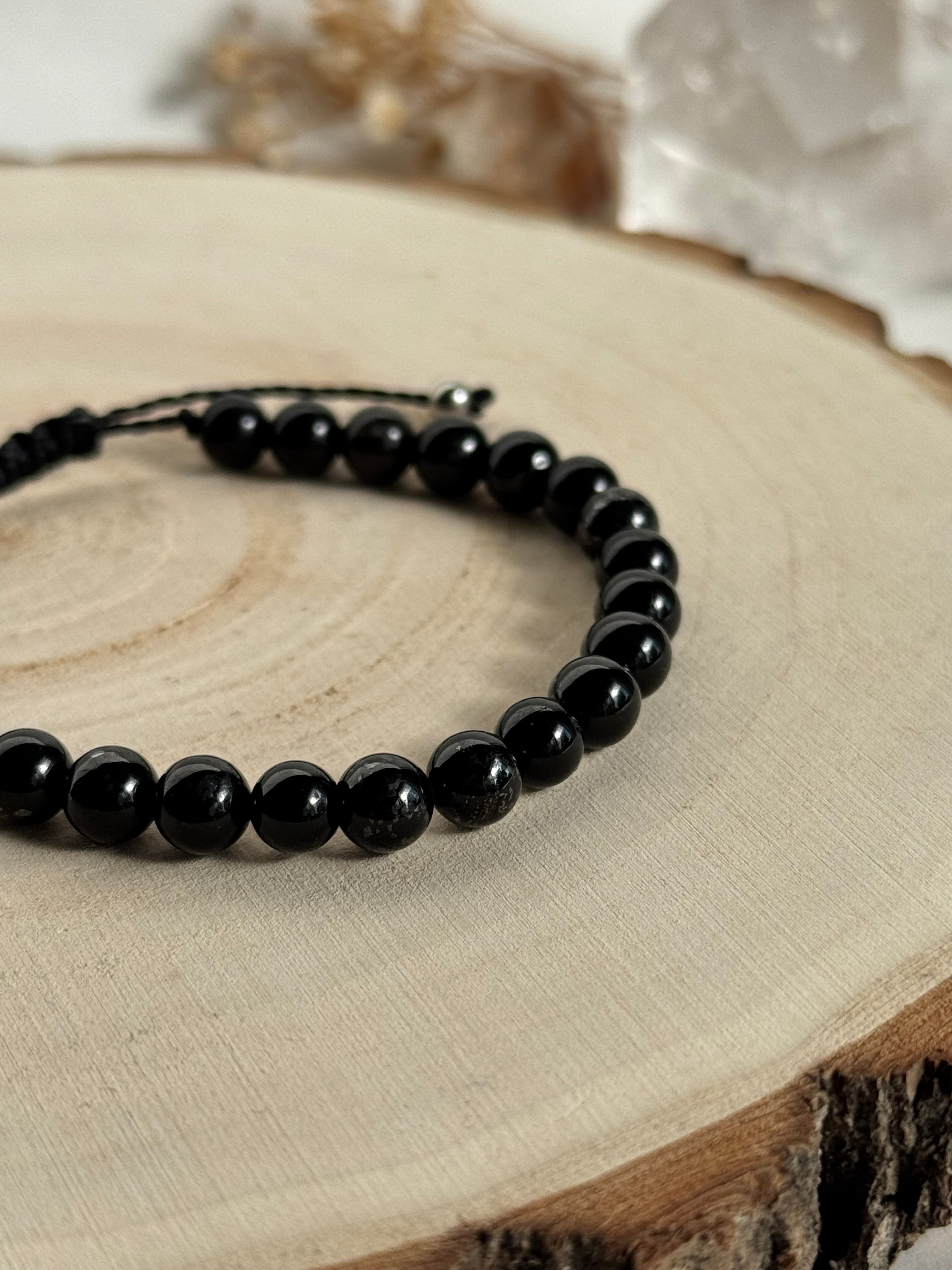 PULSERA PROTECCIÓN MACRAMÉ | TURMALINA