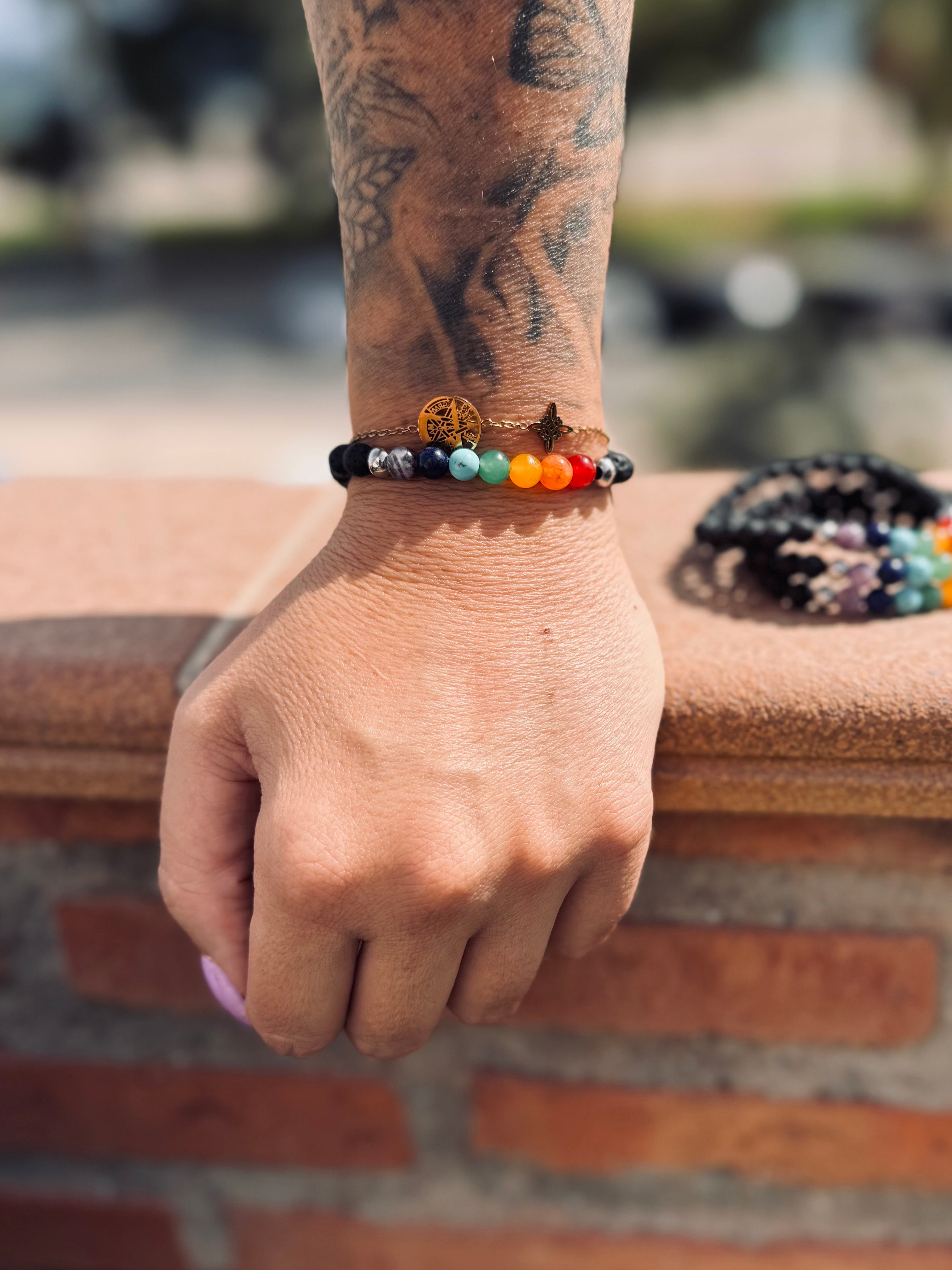 PULSERA ELÁSTICA EQUILIBRIO 7 CHAKRAS