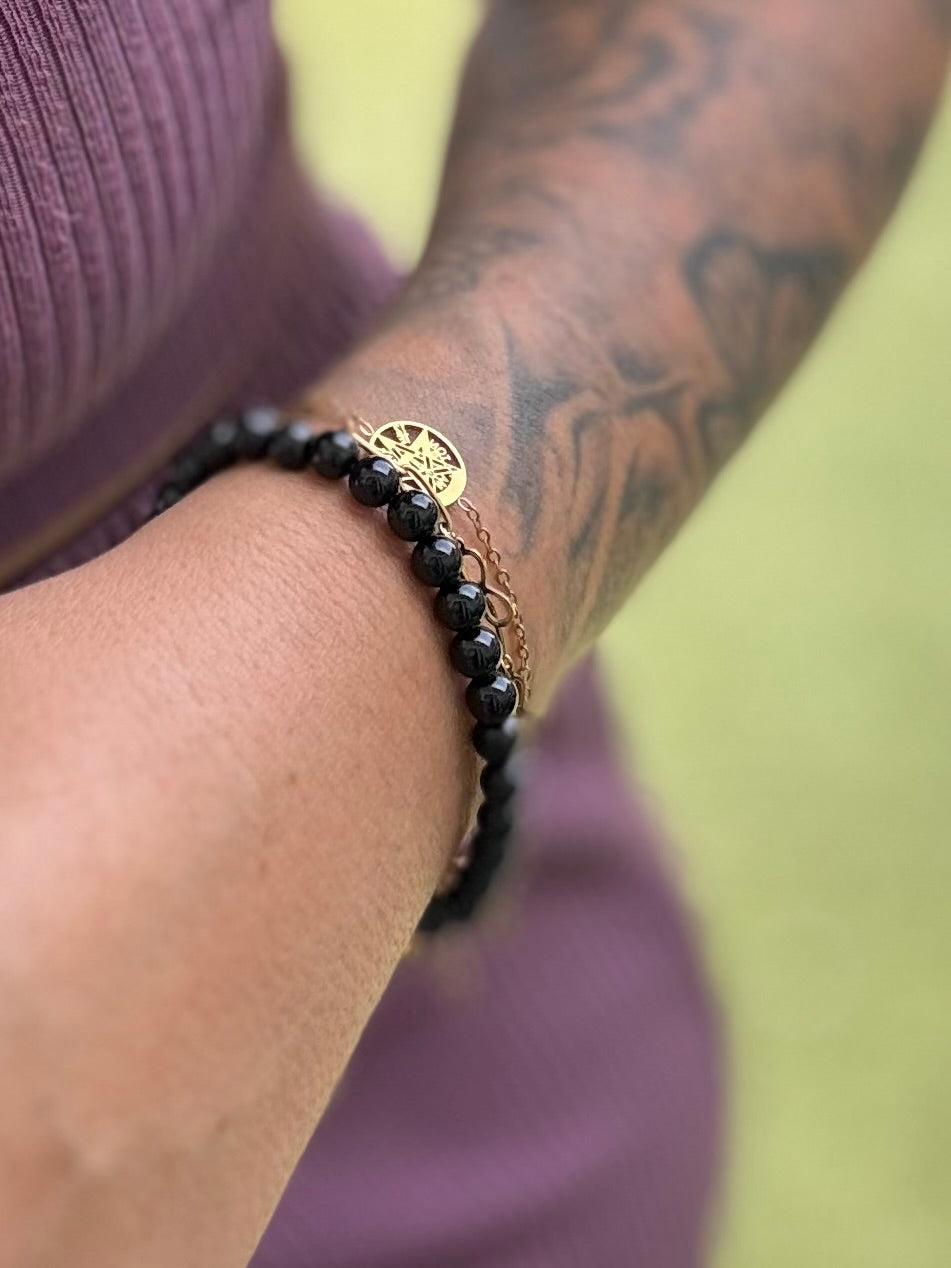 PULSERA TURMALINA 6MM | PROTECCIÓN