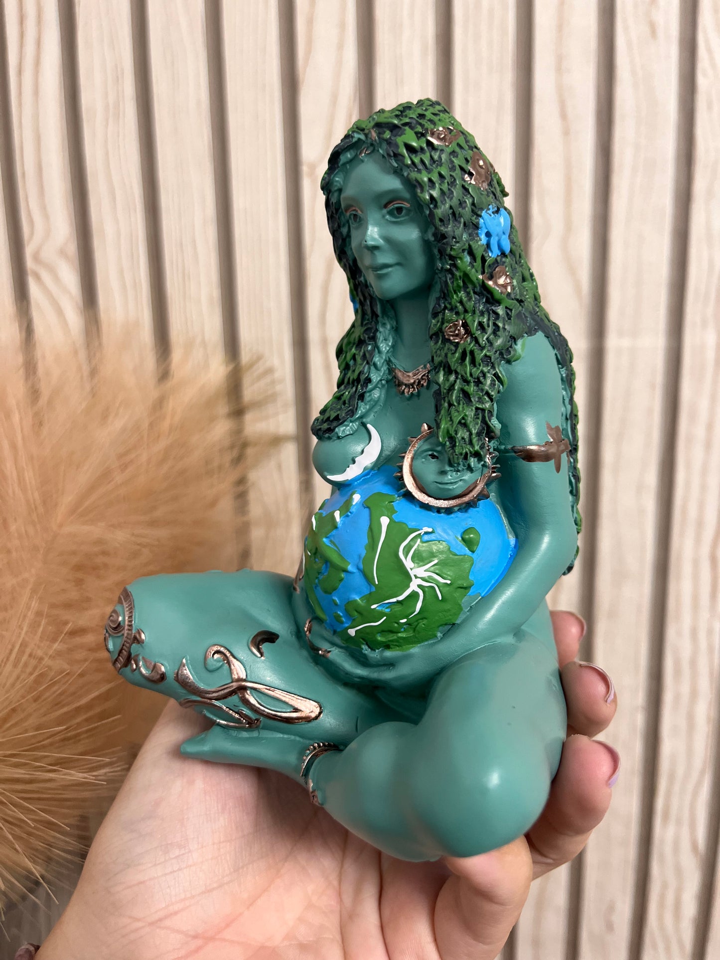 Diosa madre Tierra Gaia verde 15cm