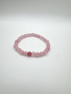PULSERA ELÁSTICA CUARZO ROSA 6MM