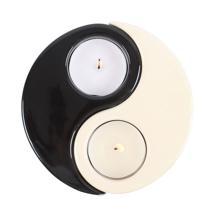 PORTA VELAS DOBLE YING YANG