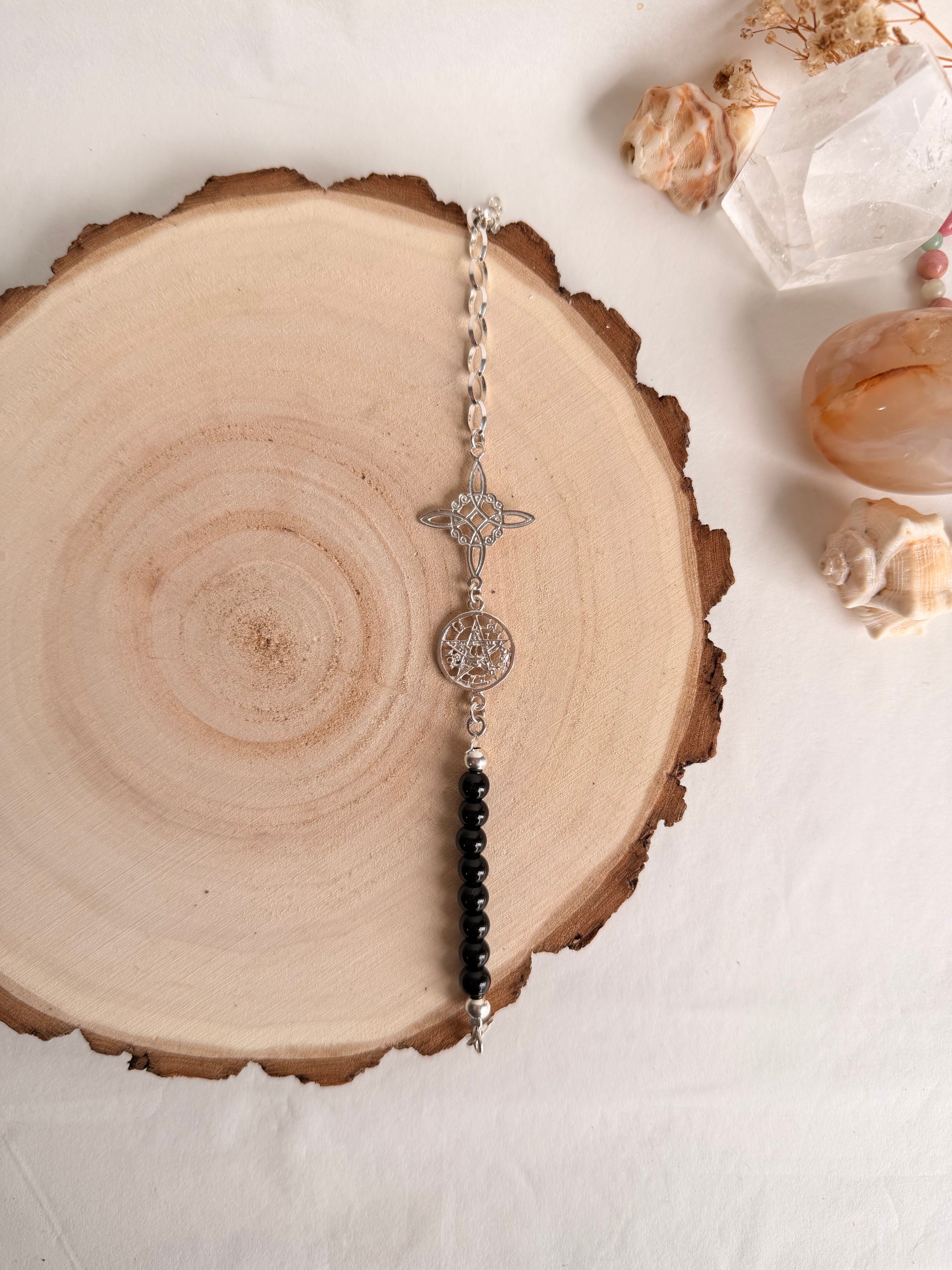 PULSERA DOBLE PROTECCIÓN CON TURMALINA