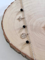 PULSERA DE PLATA | TRIPLE PROTECCIÓN | NUDO BRUJA TETRAGRAMATON Y TURMALINA