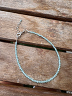 PULSERA FACETADA AGUAMARINA PLATA