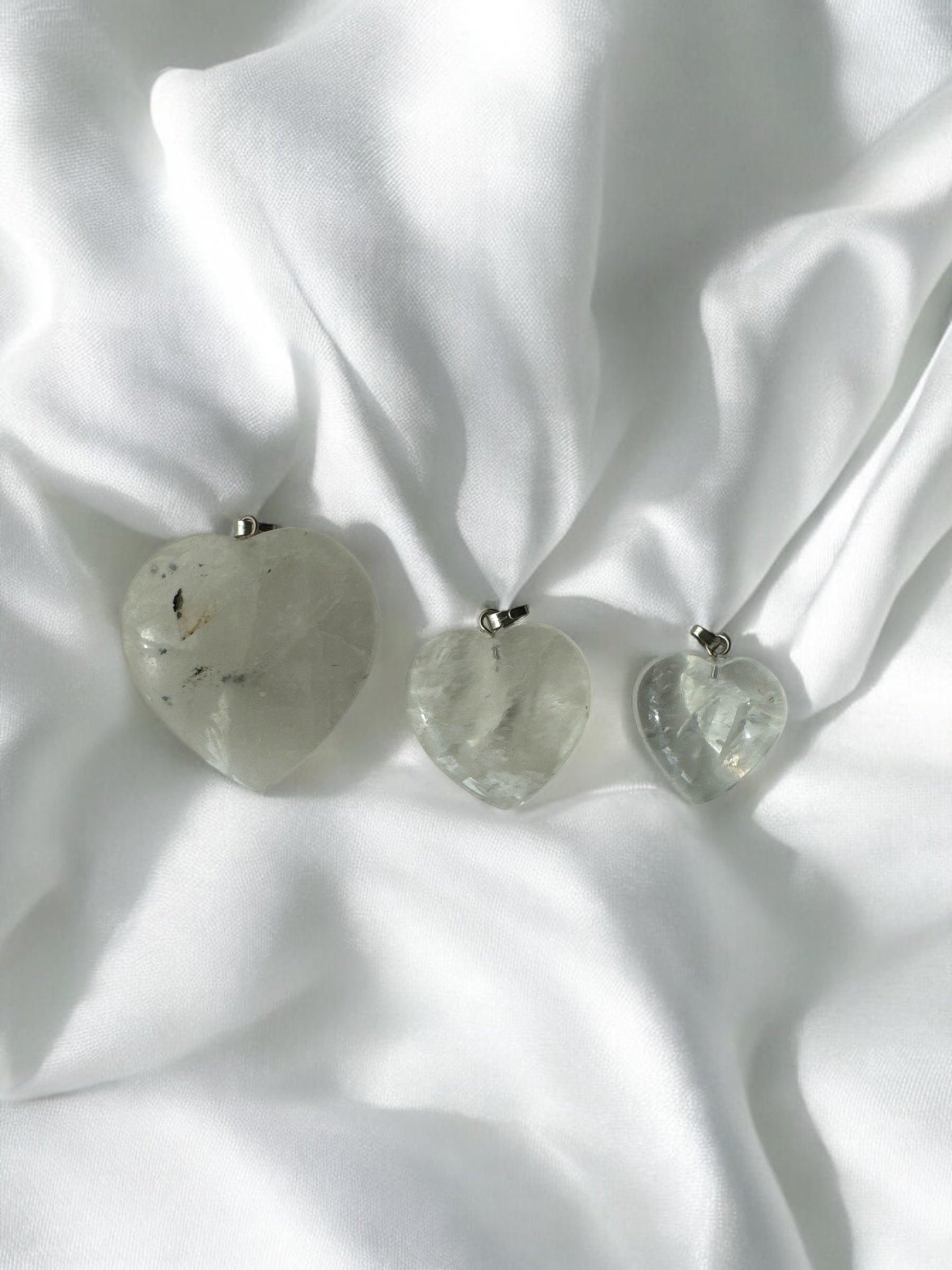 COLGANTE CORAZÓN CUARZO BLANCO | AMPLIFICADOR