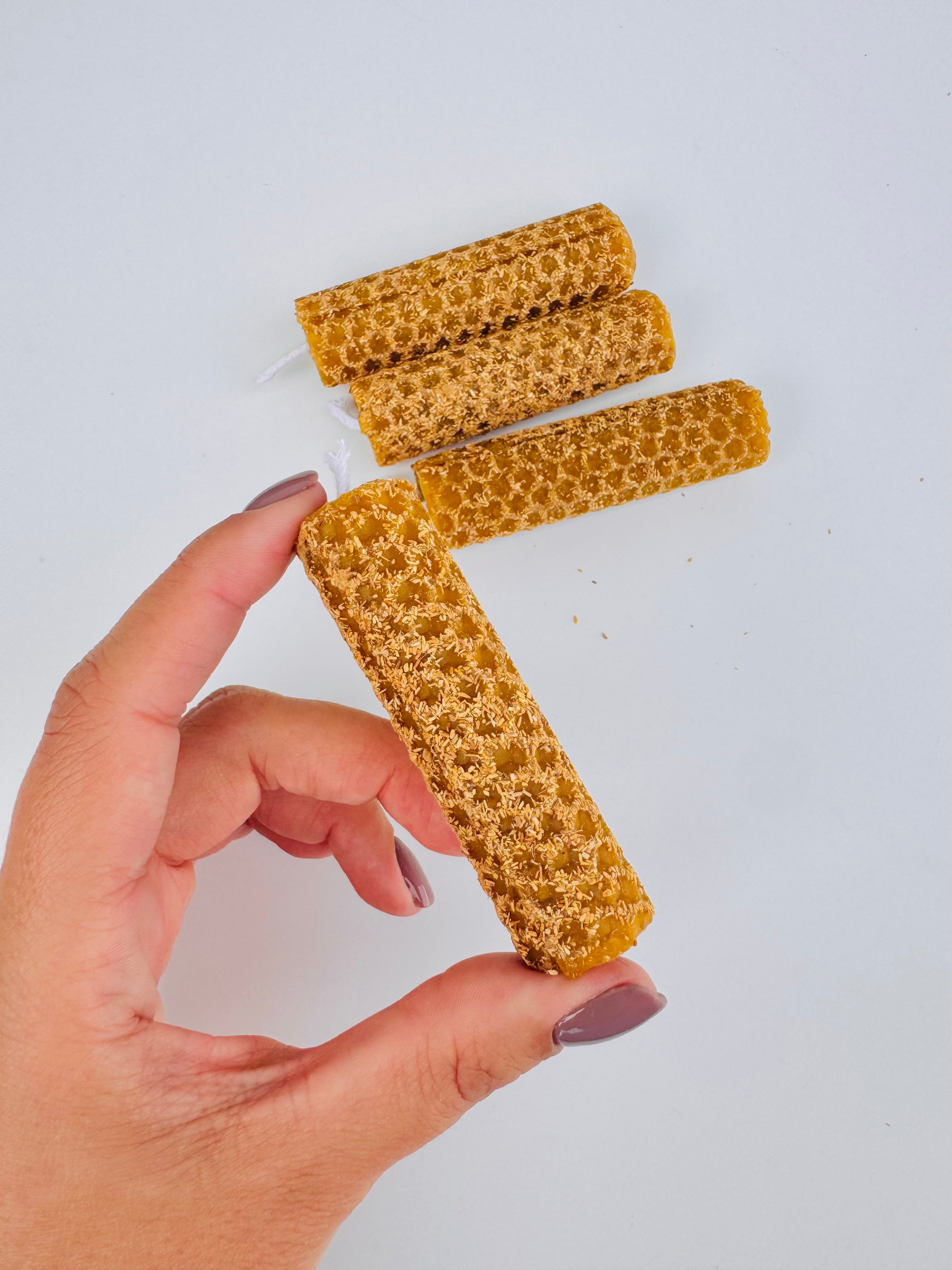 PACK 4 VELAS DE MIEL PALO SANTO | LIMPIEZA ENERGÉTICA