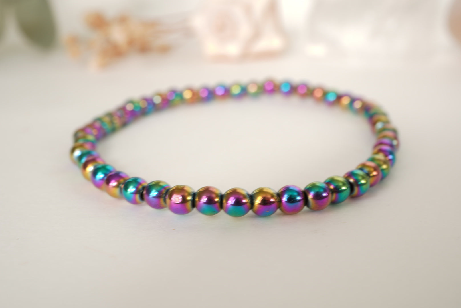 PULSERA | HEMATITA TITANIO ARCOÍRIS | PROTECCIÓN ENERGÉTICA | DESARROLLO PERSONAL