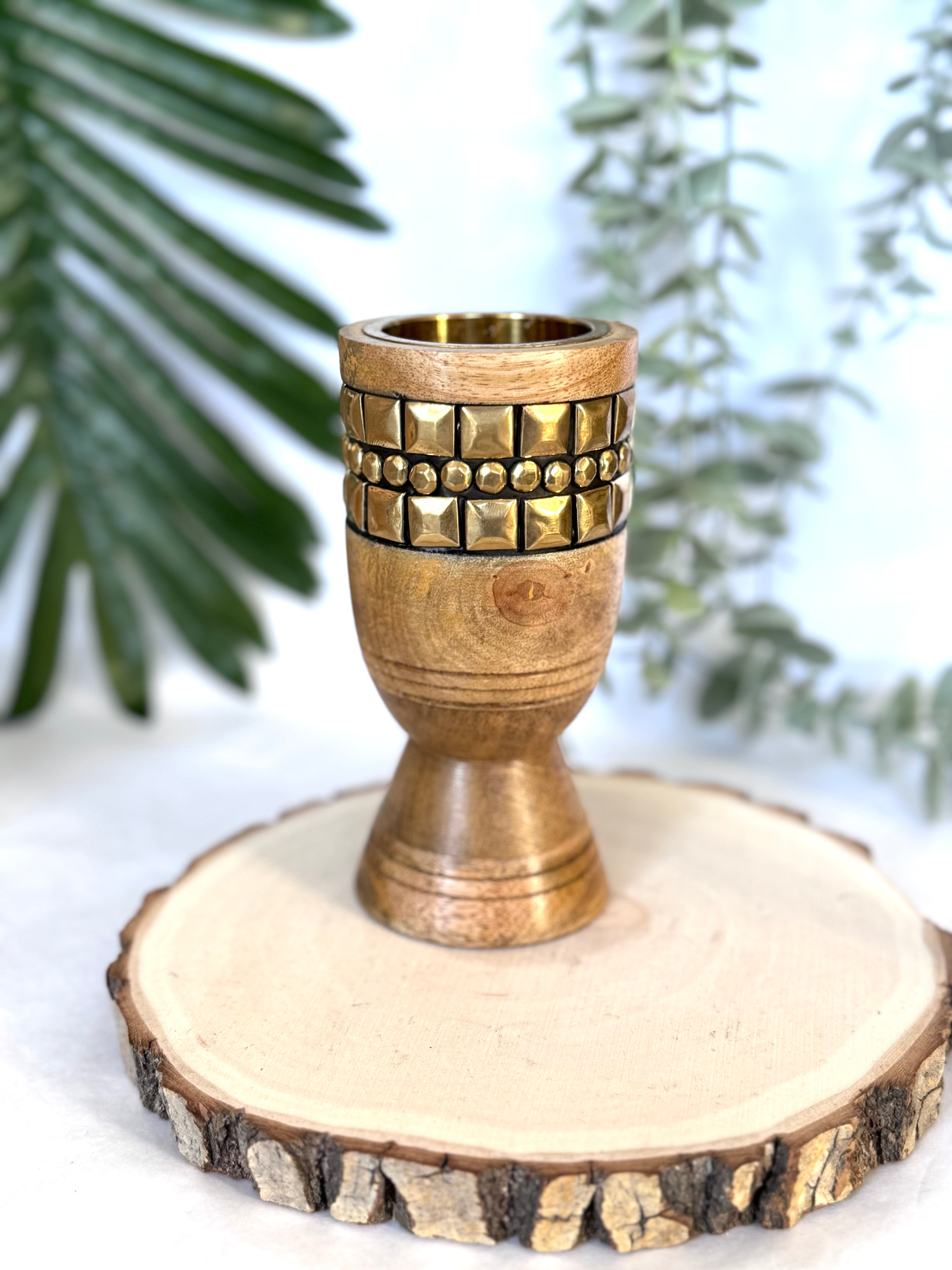 COPALERA MADERA Y DORADA