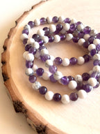 PULSERA COMBINADA INSOMNIO | AMATISTA Y HOWLITE