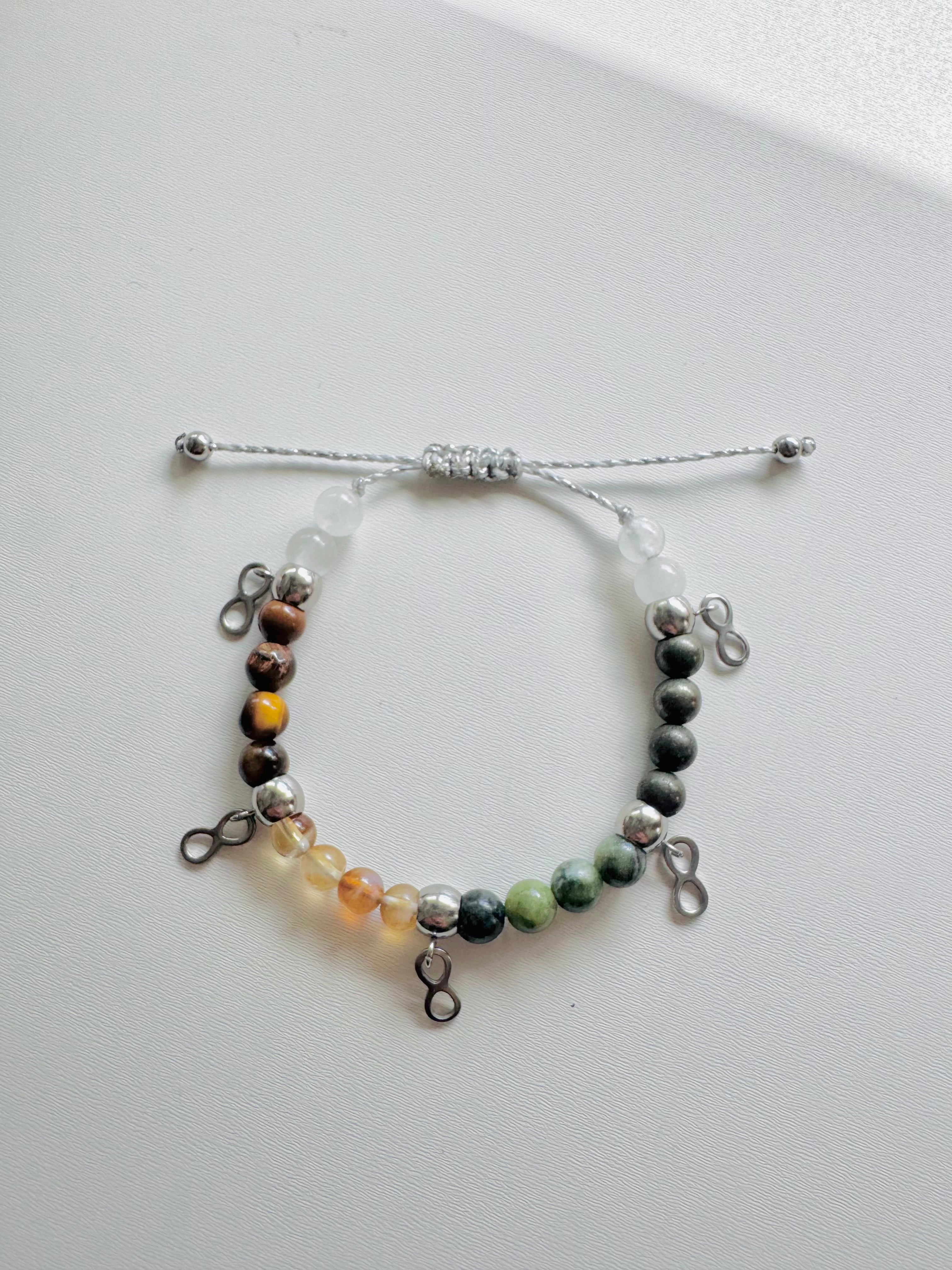 PULSERA MANIFESTADORA CODIGO SAGRADO 88888 MACRAMÉ