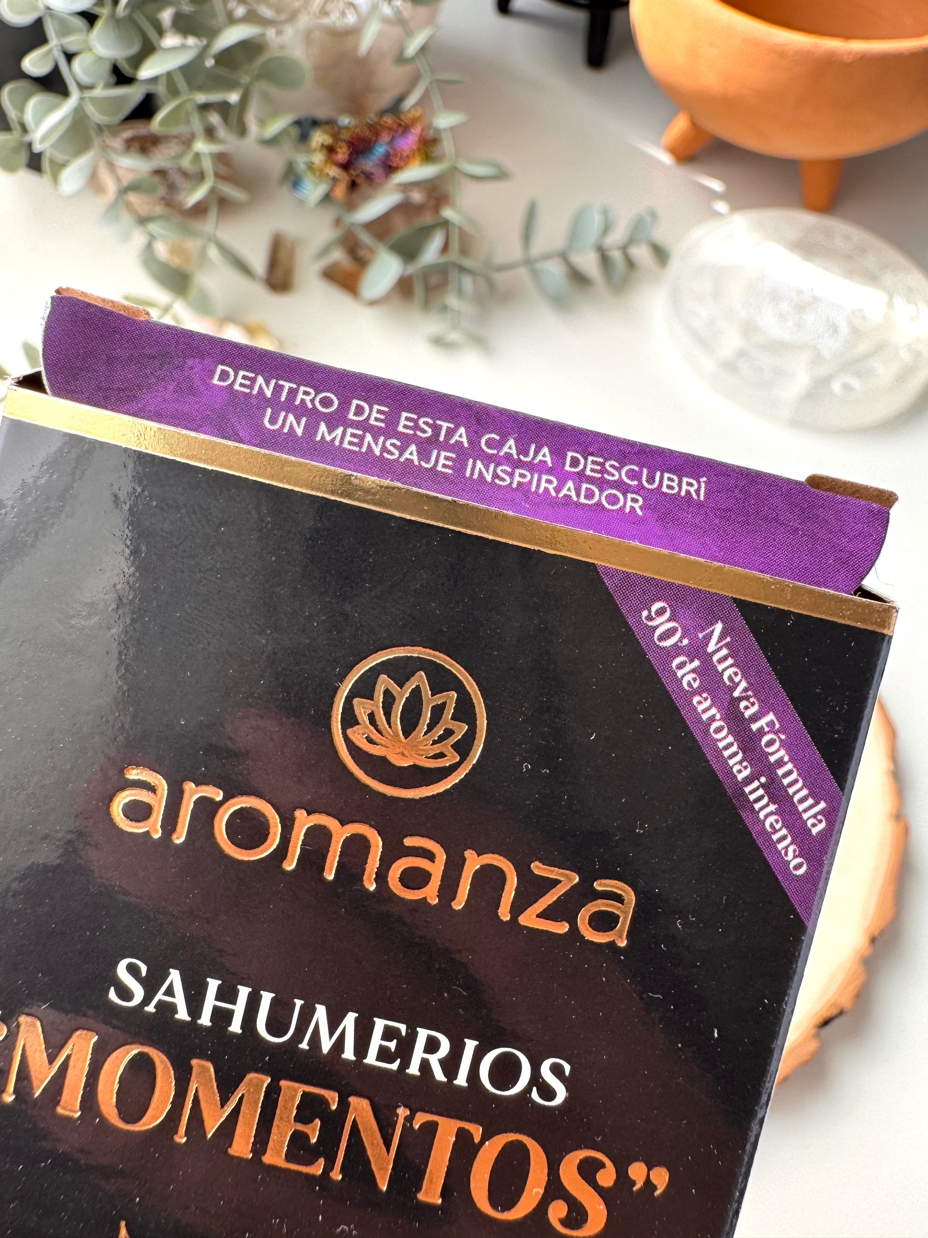 INCIENSO VARILLAS AROMANZA PREMIUM “MOMENTOS” | ABUNDANCIA 90 MINUTOS