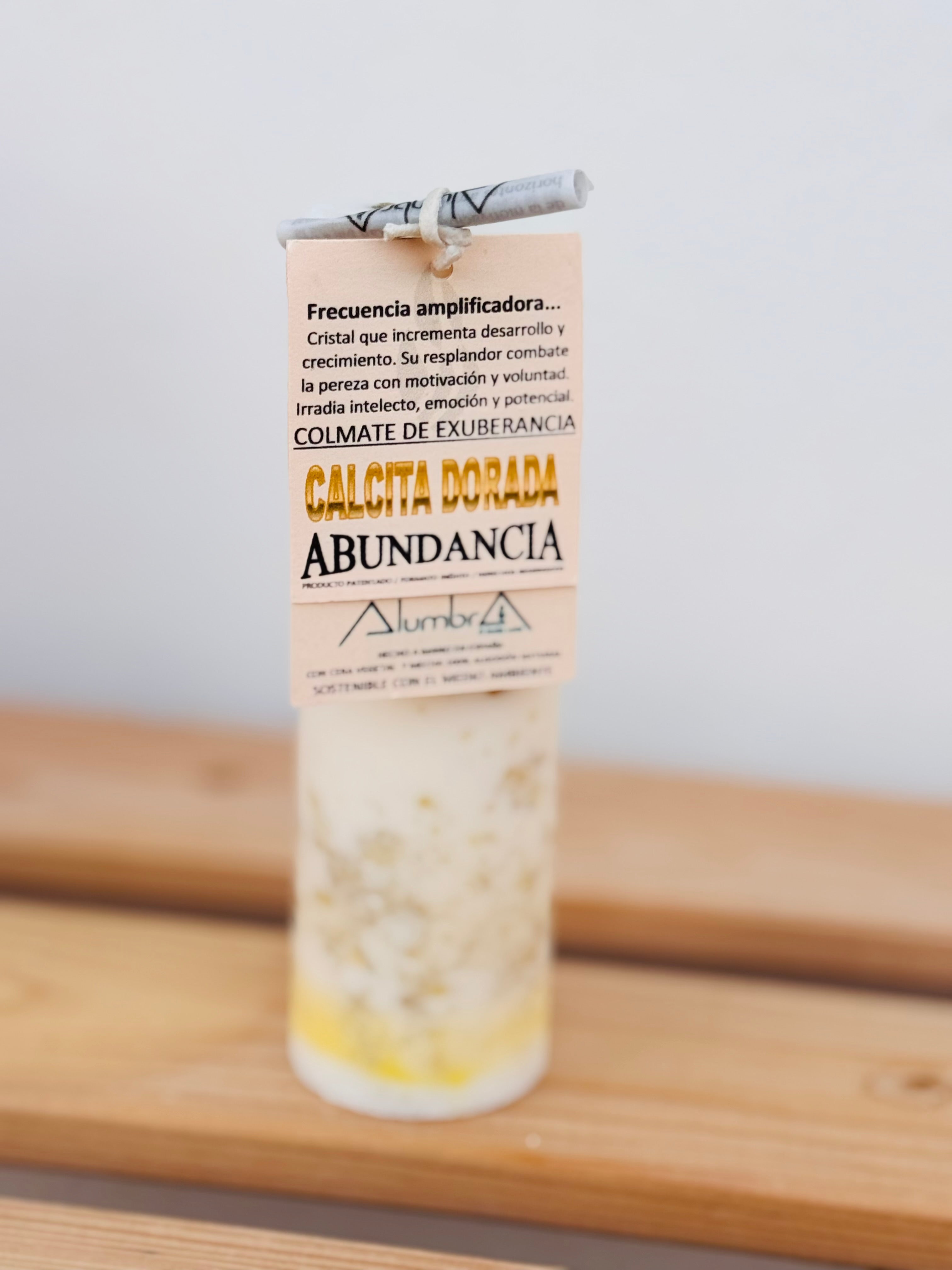 VELÓN ARTESANAL | CALCITA DORADA | CONCIENCIA | VISION CLARA