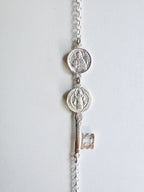 PULSERA TRIPLE PROTECCIÓN | LLAVE SAN BENITO Y MEDALLA SAN JUDAS