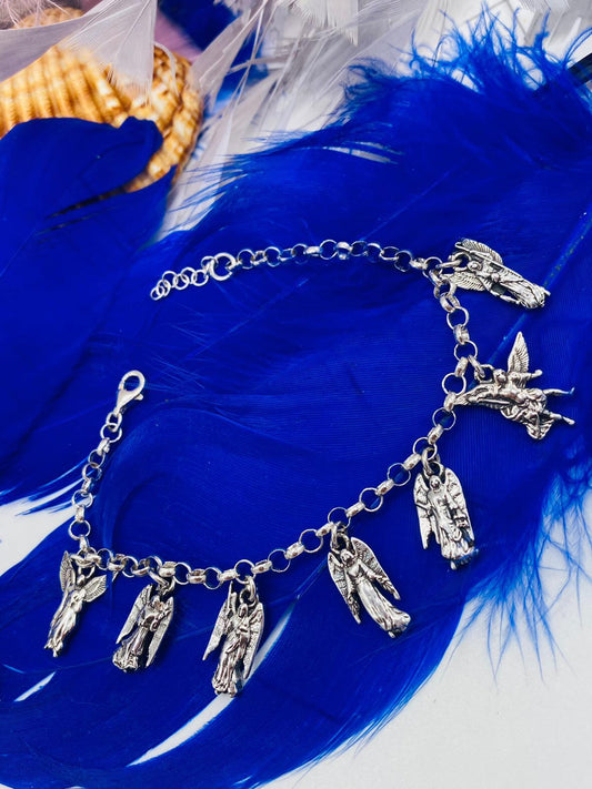 Pulsera de plata de ley 7 Arcangeles