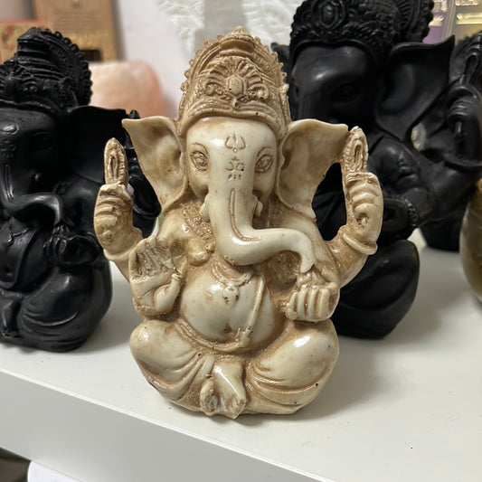 Ganesha resina marfil 14cm