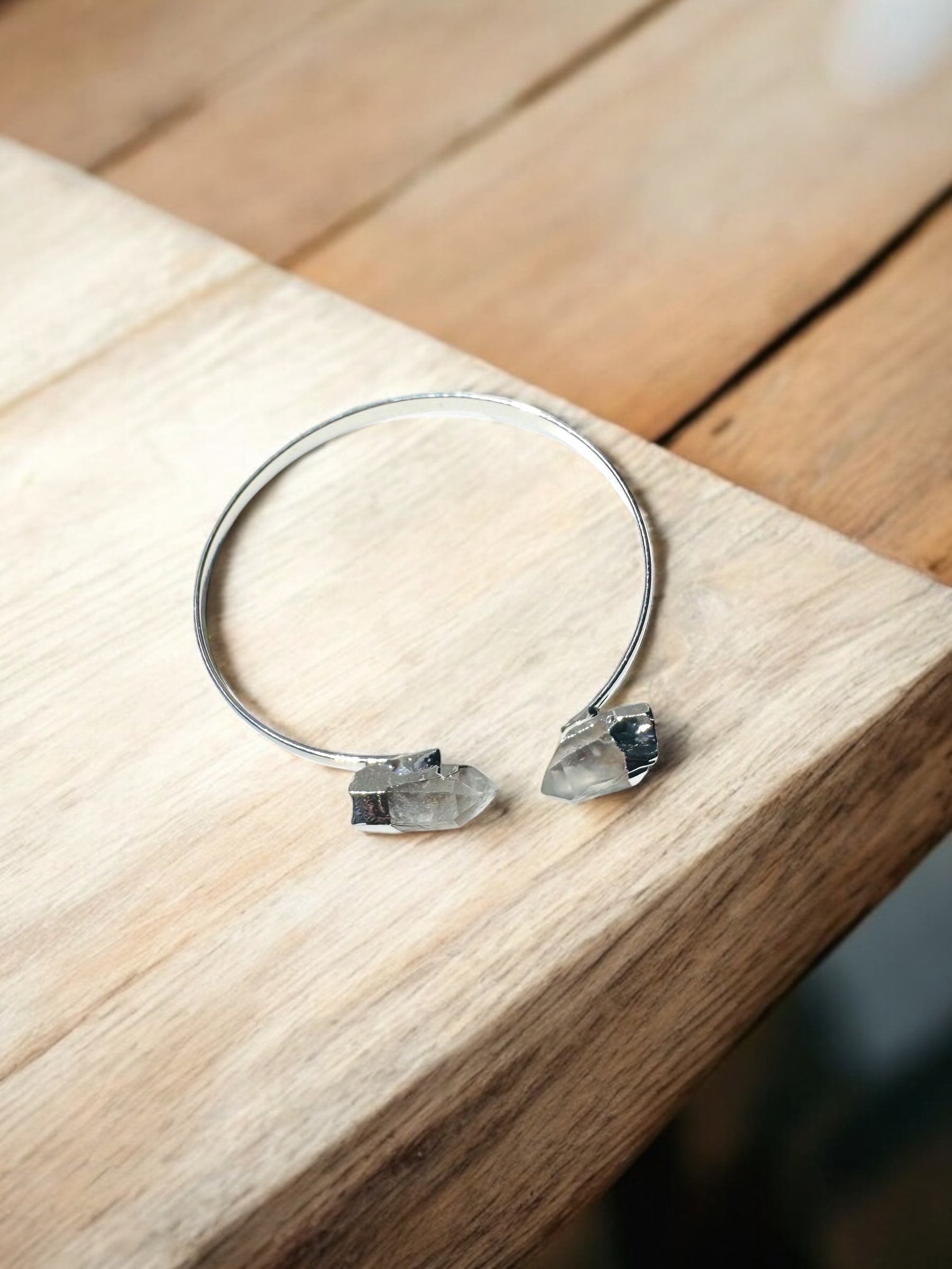 BRAZALETE EN BAÑO DE PLATA | CUARZO