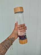 BOTELLA CRISTAL BAMBÚ + 1 BOLSA DE CHIPS 100g A ELEGIR