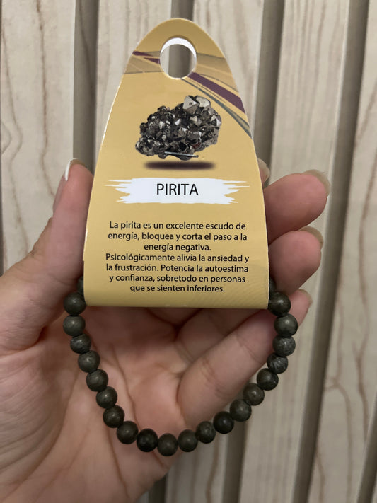 Pulsera pirita 6mm