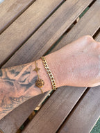 PULSERA ACERO DORADO ESLABONES