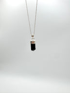 COLGANTE BARRA TURMALINA PLATA